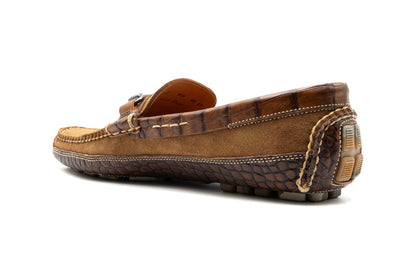 Monte Carlo Suede Horse Bit Driving Loafers