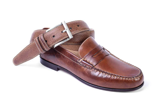 Martin Dingman Old Row Saddle Leather Penny Loafer