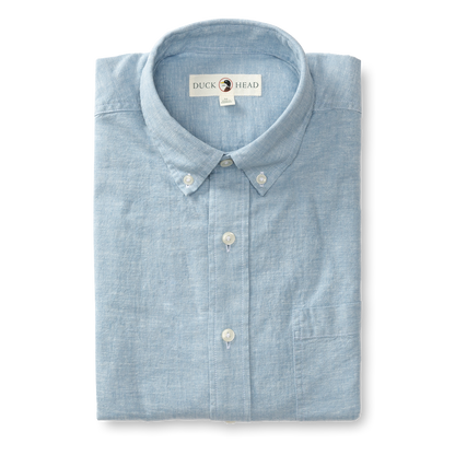 Linen Blue Solid Shirt