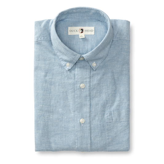 Linen Blue Solid Shirt