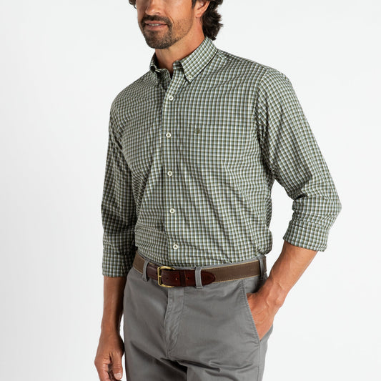 Boswell Collar Performance Plaid Shirt