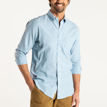 Linen Blue Solid Shirt