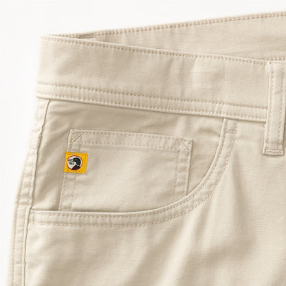 Stone Pinpoint Canvas 5-Pocket Pants