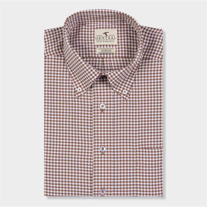 CoCoa Gingham Performance Woven