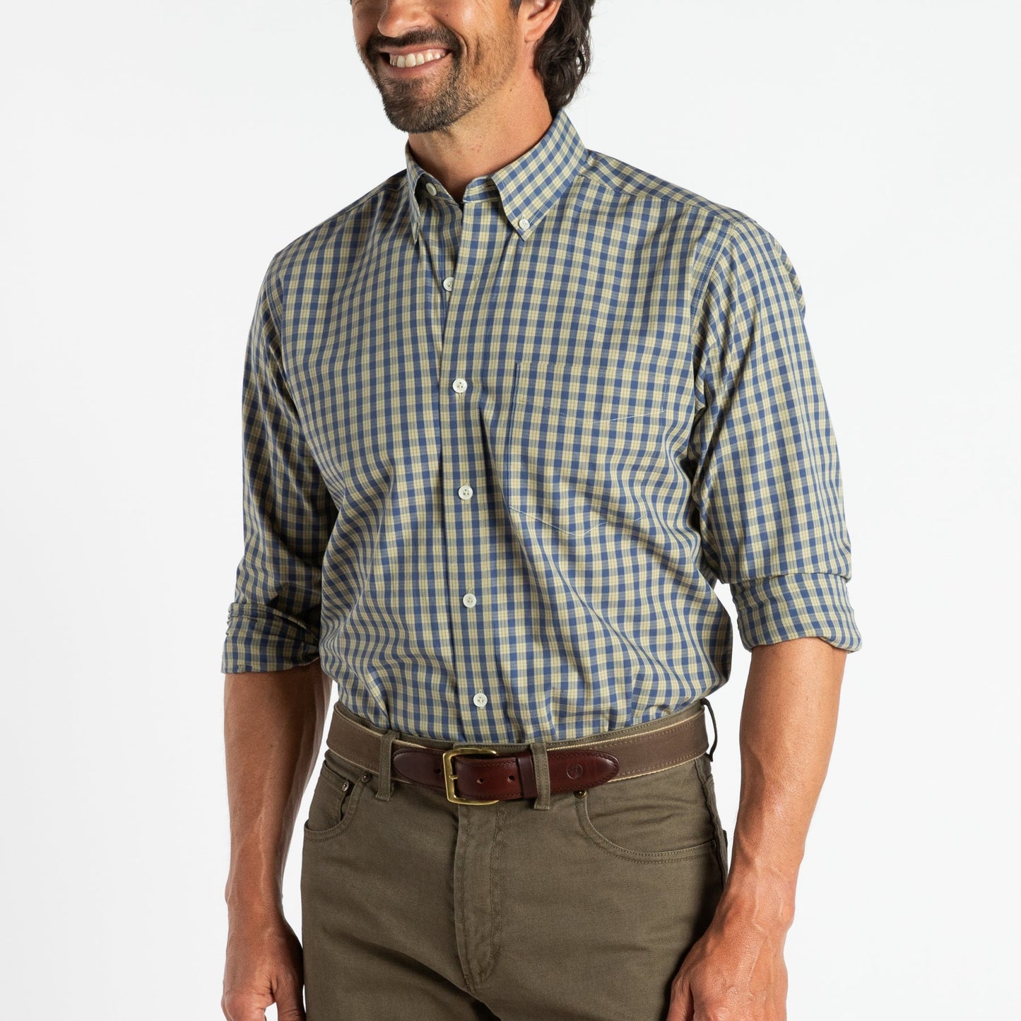 Tomlin Collar Plaid Popplin Shirt