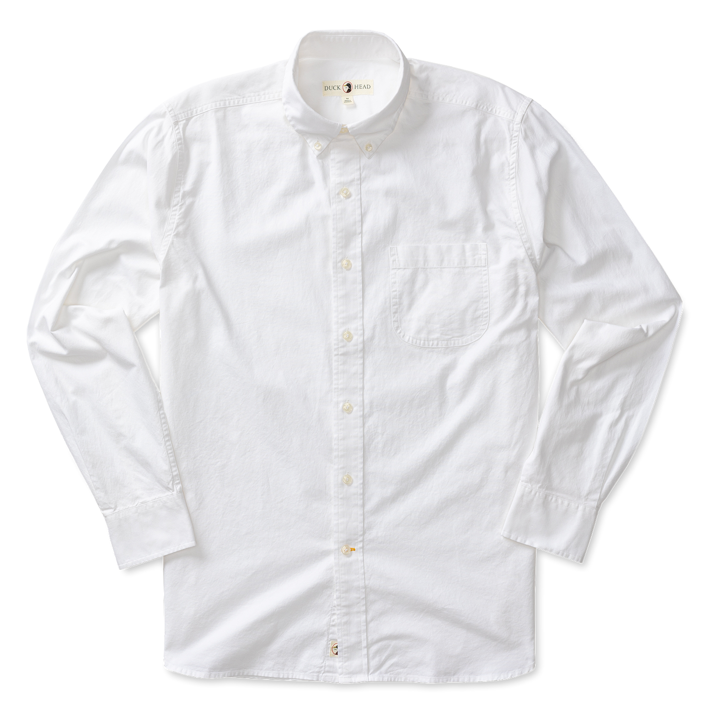 Solid White Cotton LS