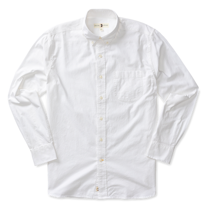 Solid White Cotton LS