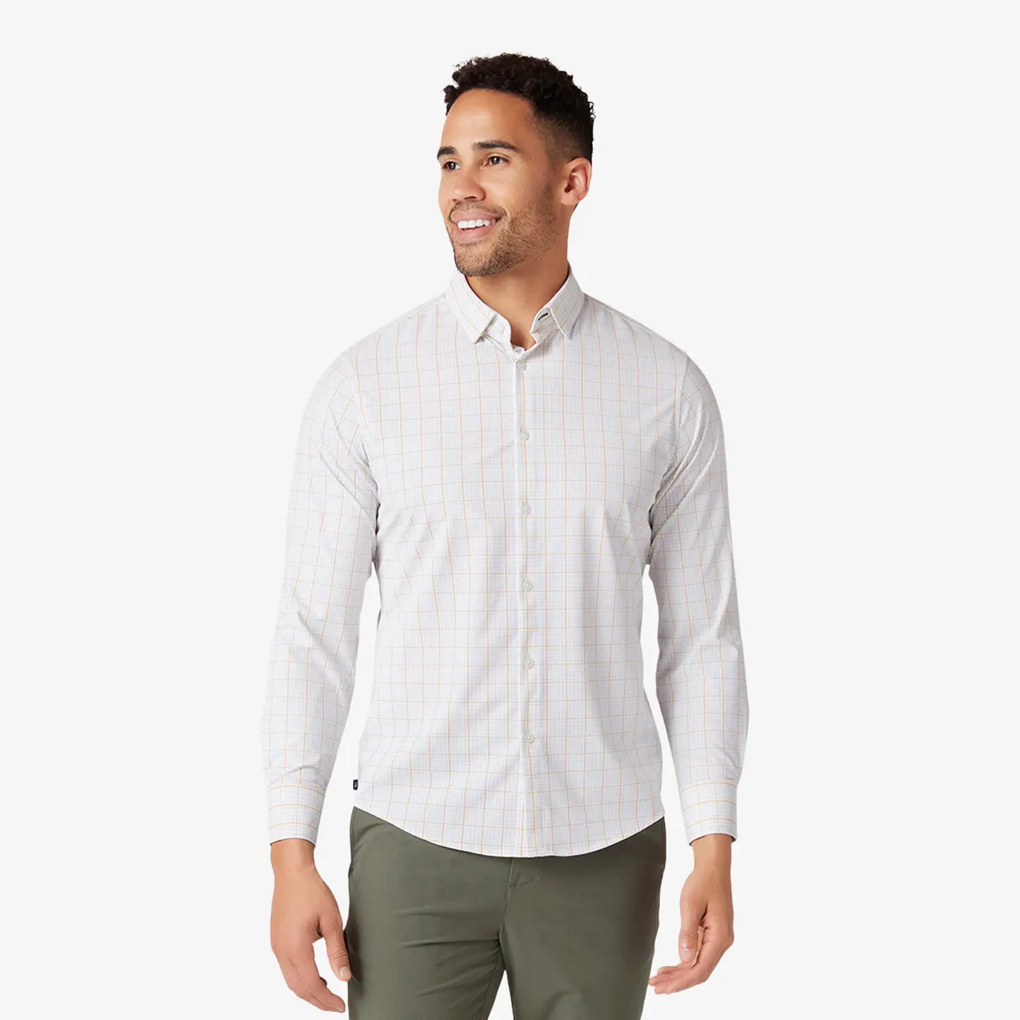 White Leeward No Tuck Dress Shirt